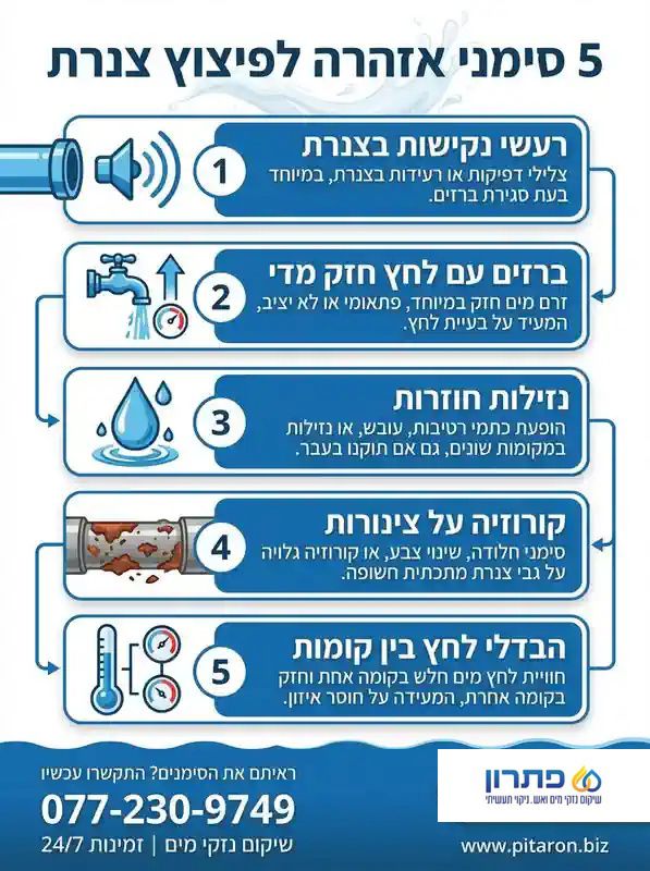 סימני אזהרה לפיצוץ בצנרת
