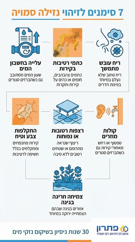 סימנים לזיהוי נזילה סמויה